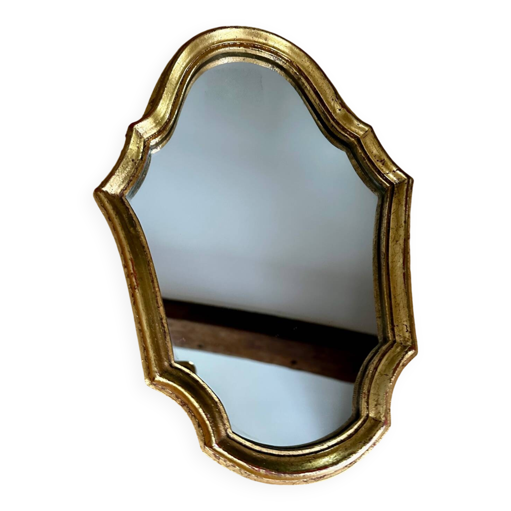 Vintage shell gold mirror