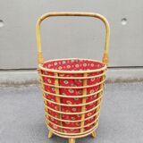 Rattan basket 60s