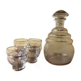 Set including a decanter of aperitif and seven glasses