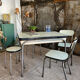 Formica and chrome extension table 2 stools 2 chairs