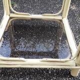 Rattan side table