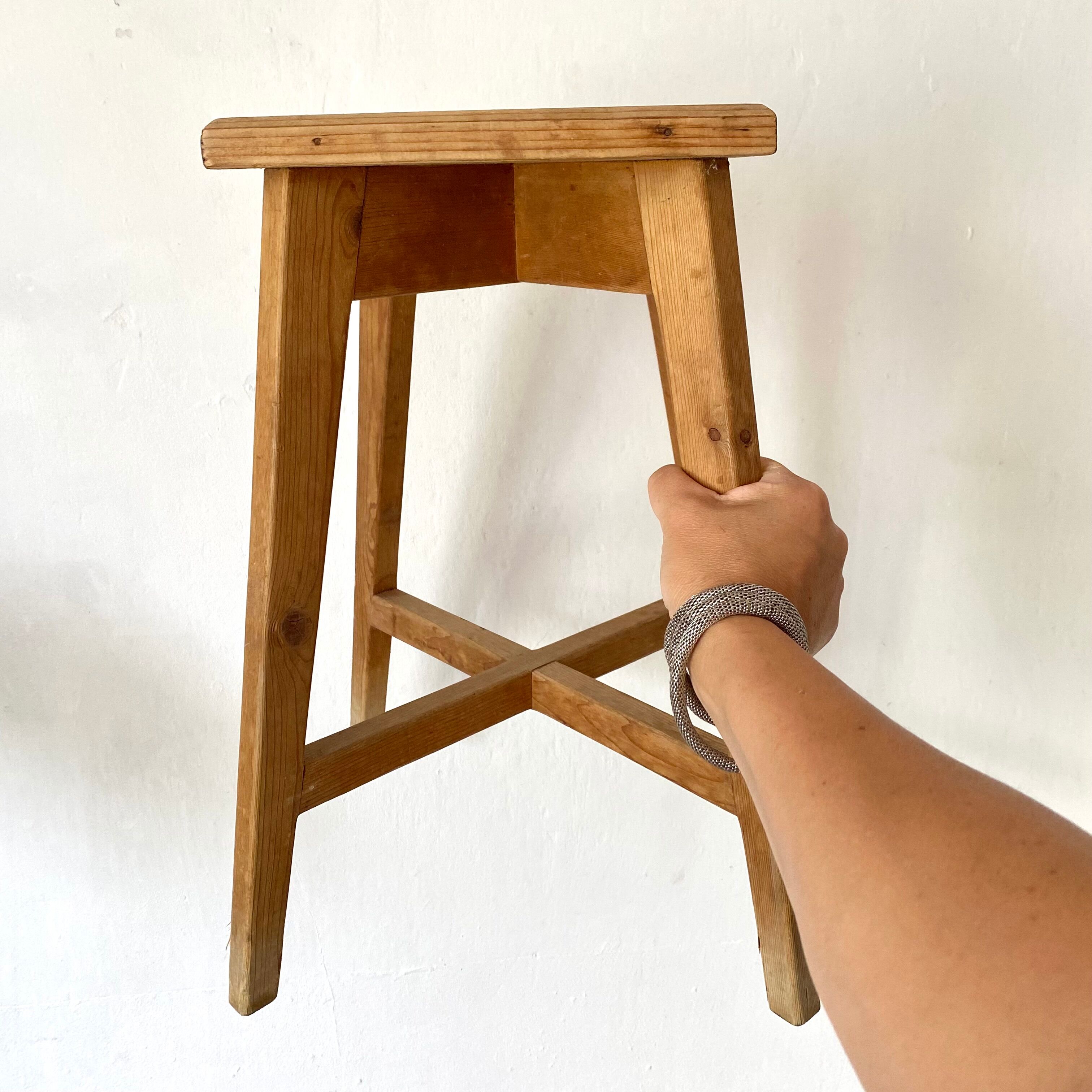 Wooden stool or plant door