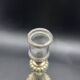 Bougeoir en verre eglomisé XIXe 19e