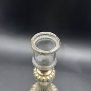 Bougeoir en verre eglomisé XIXe 19e