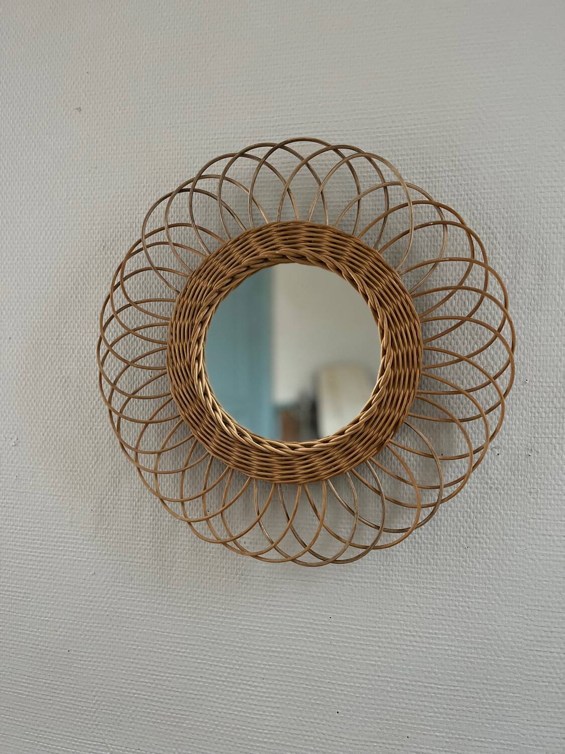 Rattan mirror