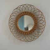 Rattan mirror