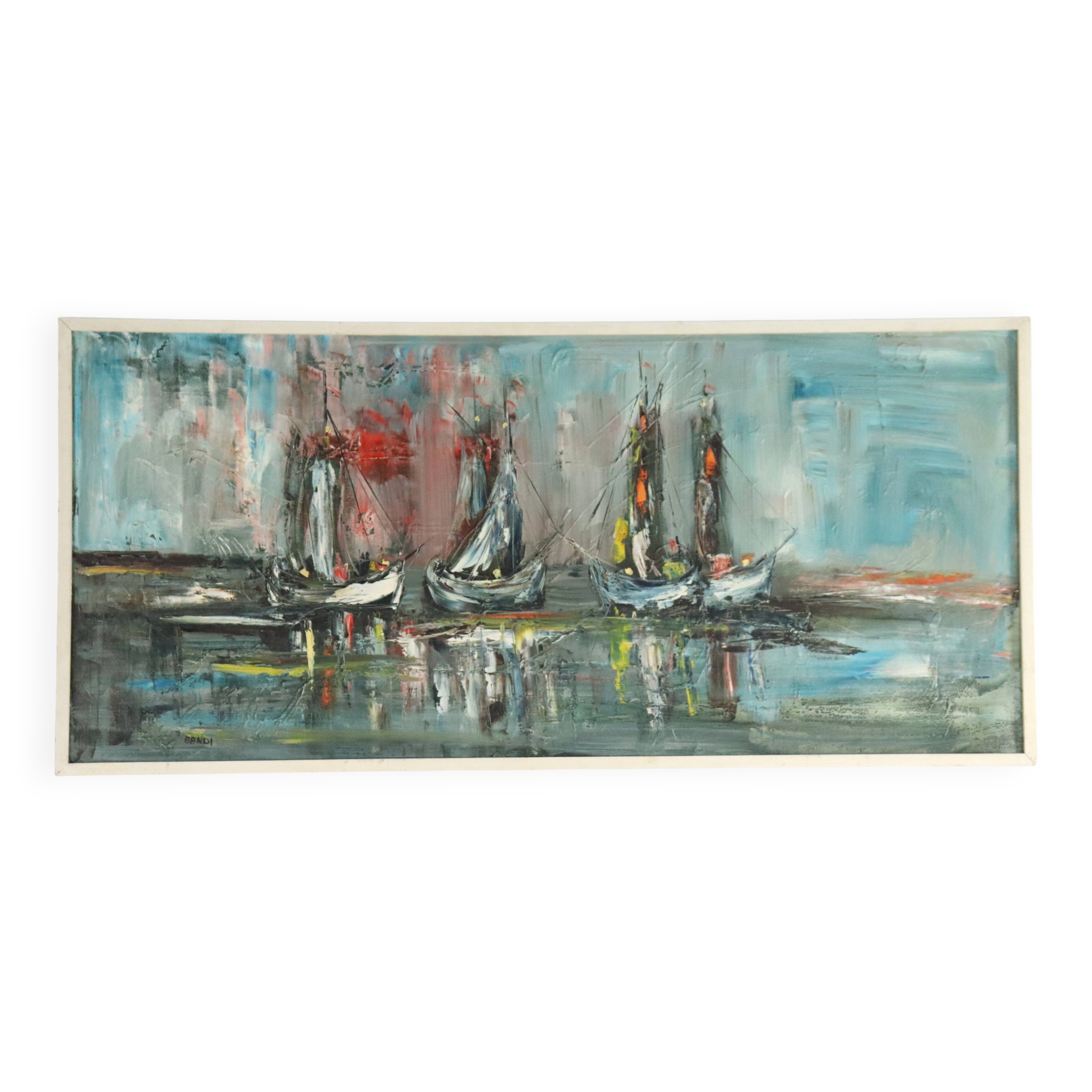 Jaren '70 schilderij van Bandi