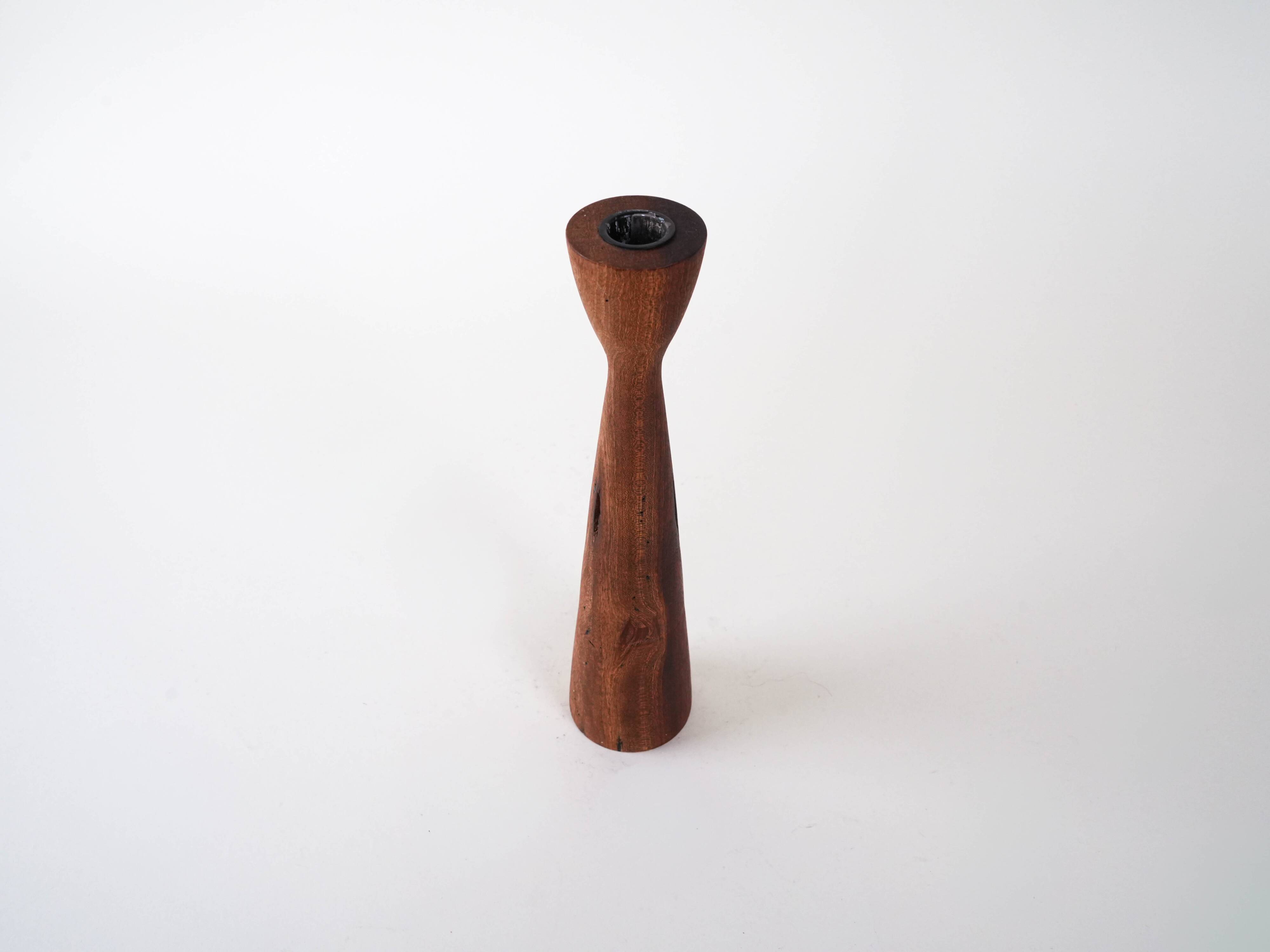 Teak candlestick, Danish design, 1960s, made in Denmark