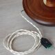 Lampadaire années 60 en teck et laiton – luminaire vintage