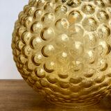 Vintage amber glass hanging lamp