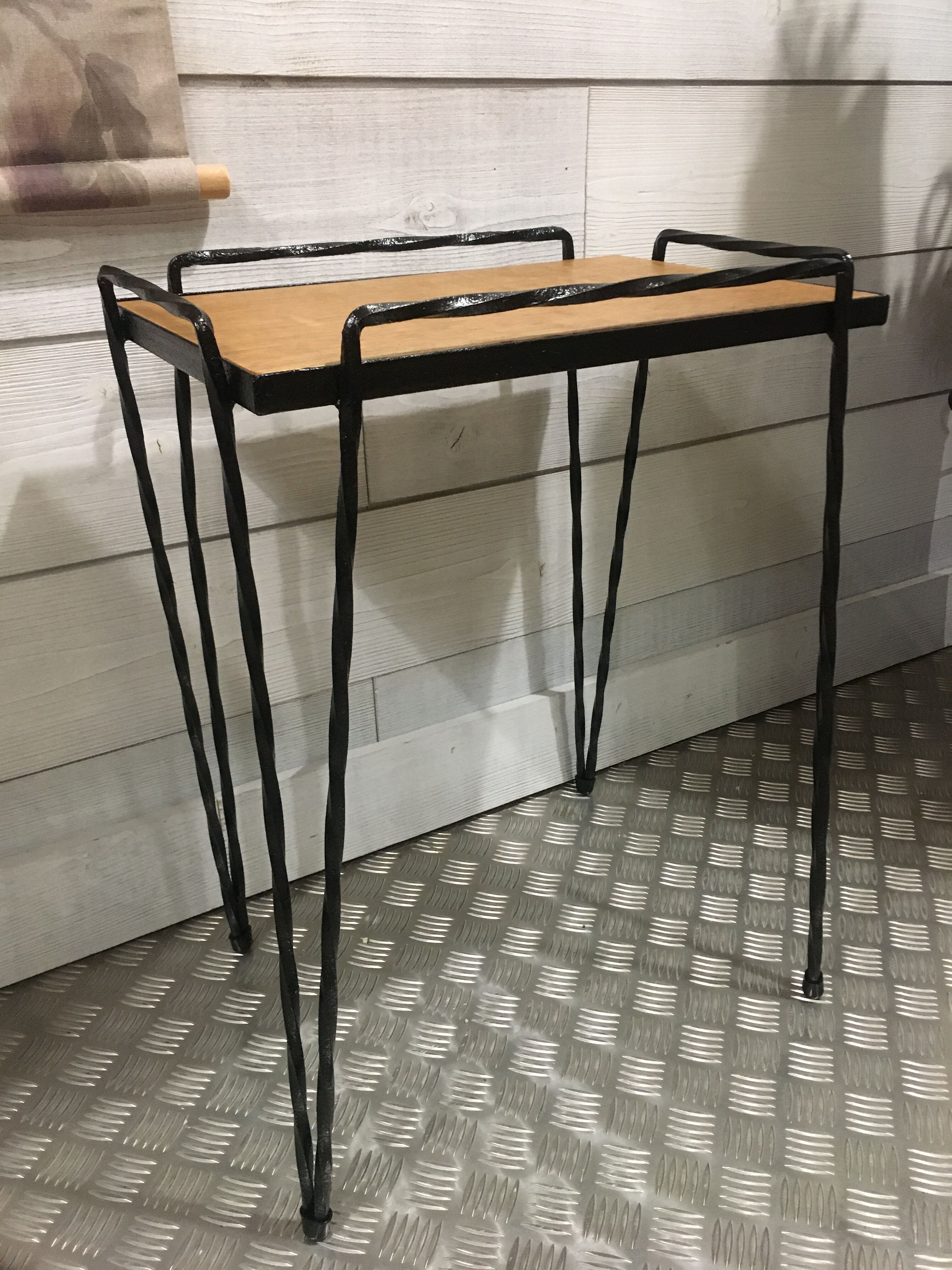 Wrought iron side table