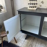 Brutalist black sideboard from the 60s