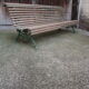 Old bench cast iron base and wooden slats