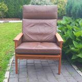 Leather Lounge Chair By Illum Wikkelsø For Eilersen, 1960s