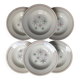 Gien - 6 Marie Claude series plates