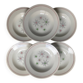 Gien - 6 assiettes série marie Claude