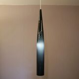 Suspension Alessandro Pianon en verre noir pour Vistosi, Italie 1960