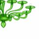 Contemporary Italian Green Murano Style Glass Chandelier