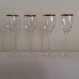 Set of 4 wine crystal of Arques glasses
