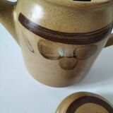 Stoneware coffee/tea pot from Sarreguemines, Lorraine, 70s.