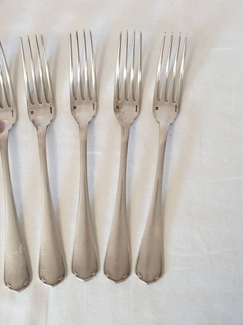Large Antique Christofle Forks X6 in silver metal