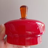 Italian candy box in red opaline