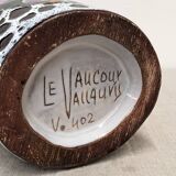 Ceramic vase by Marino Le Vaucour in Vallauris, France, circa 1960.
