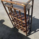 Dark rattan bookcase