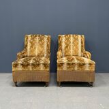 Set of two Victorian ladies armchairs from France 19th century