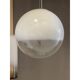 Contemporary Vanished White Sphere in Murano Glass Pendant Light