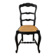 Louis XV style wooden chair – straw seat