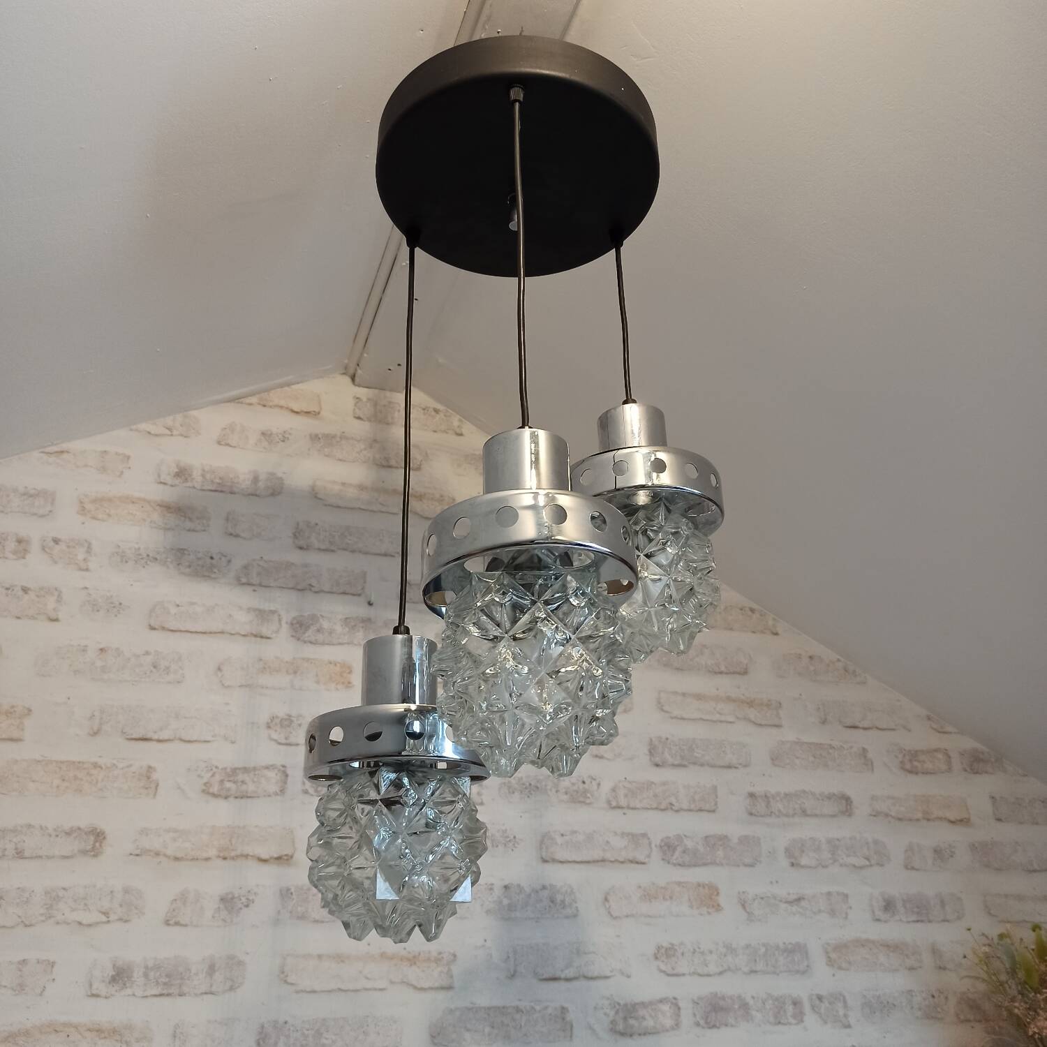 Vintage waterfall pendant light