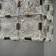 1970s Kamenicky Senov Czech Crystal Glass and Chrome Pendant Light