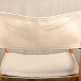 Mogens Koch MK16 Folding Chair in Beech Wood and Canvas for Rud Rasmussen, DK