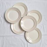 6 Gien flat plates, Jean model