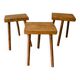 Lot de 3 petits tabourets tripodes