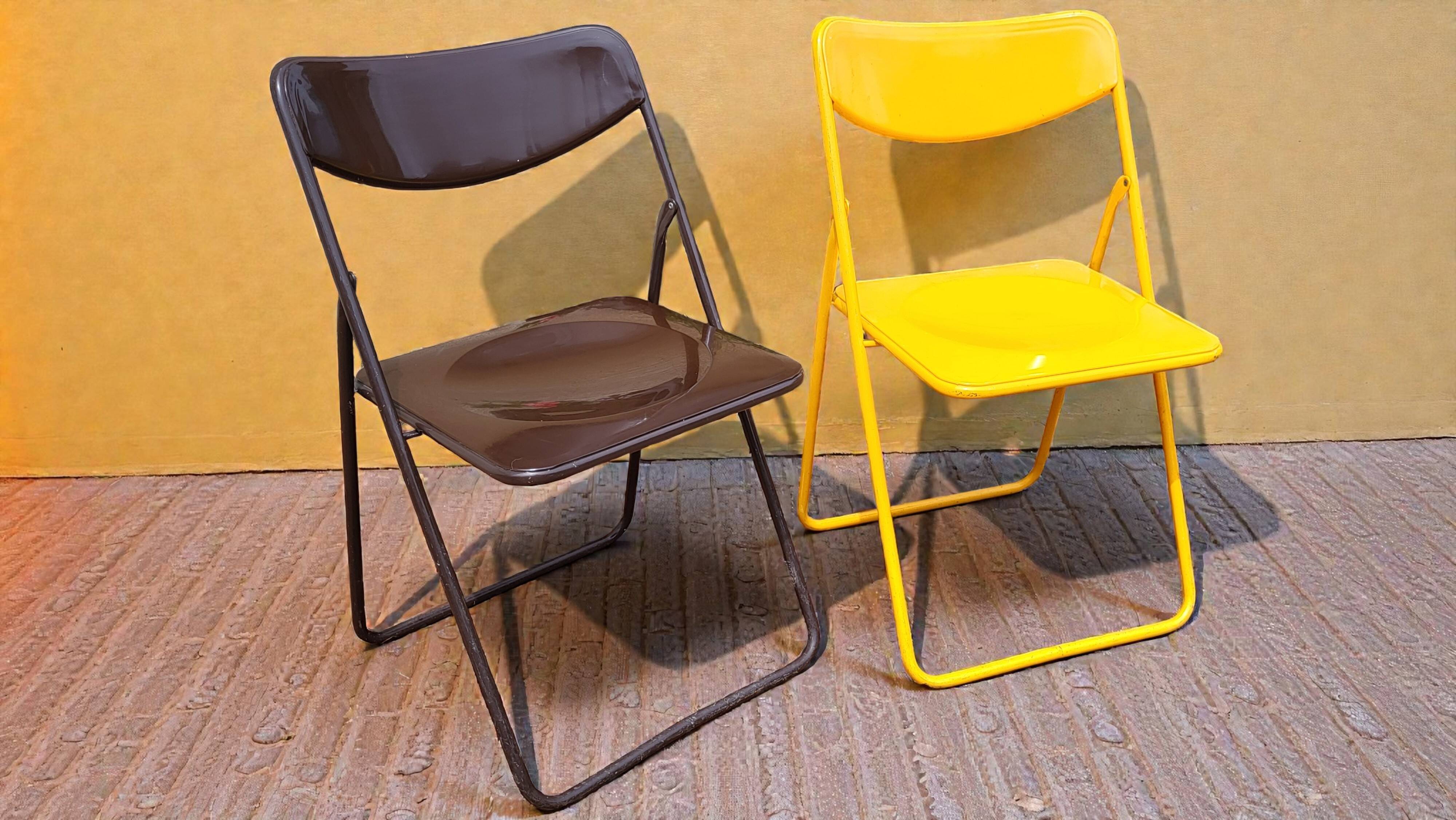 Pair of IKEA folding chairs from the 1980s