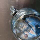 Handcrafted midnight blue pitcher signed