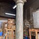 Carved wooden column