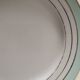 set of 8 Lunéville dessert plates, Regency model, green, white and gold