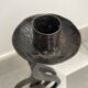 Brutalist double candle holder wrought iron