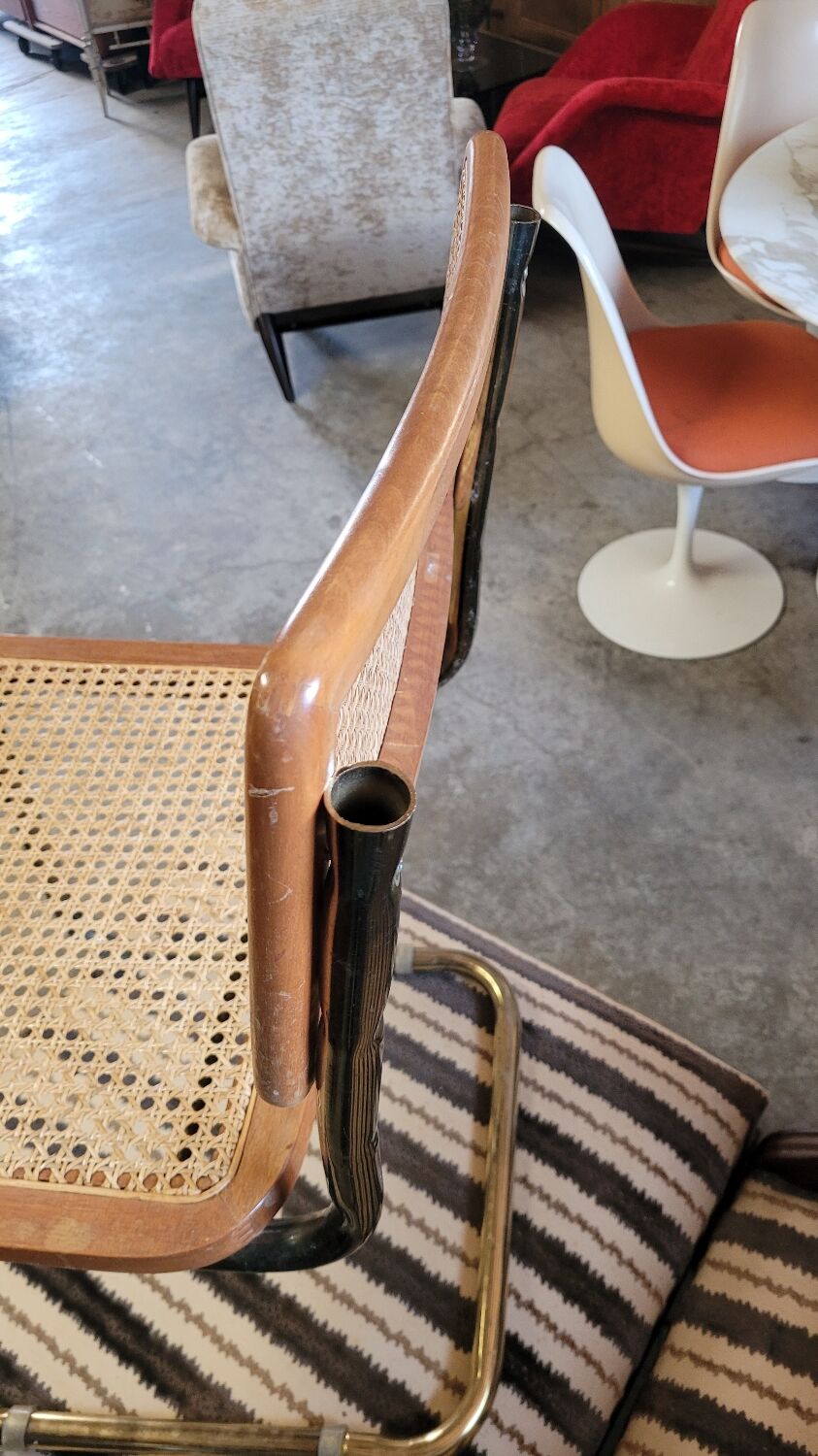 Chaise  de Marcel Breuer en cannage modèle B32