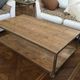 Table basse bois et fer 2 plateaux