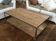 Table basse bois et fer 2 plateaux