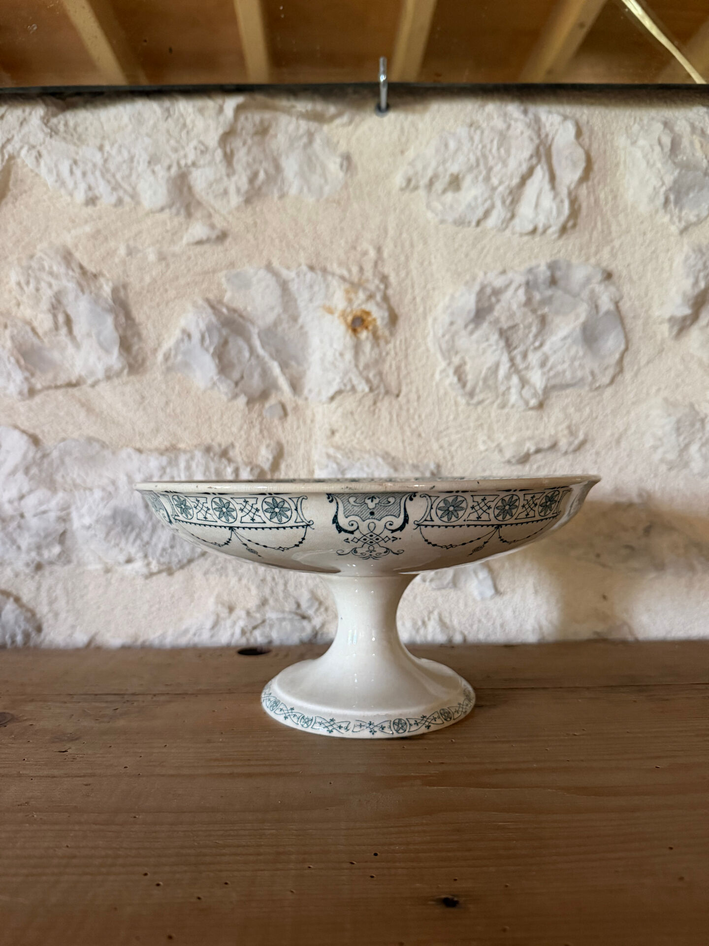 Earthenware compote dish KG Luneville