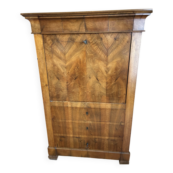 Secrétaire style «&nbsp;Louis Philippe, influence Biedermeier&nbsp;» en noyer.