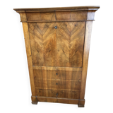 Secretary in "Louis Philippe style, Biedermeier influence" in walnut.