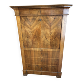 Secretary in "Louis Philippe style, Biedermeier influence" in walnut.