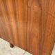 Vintage walnut commode with tapered legs circa 1950s
