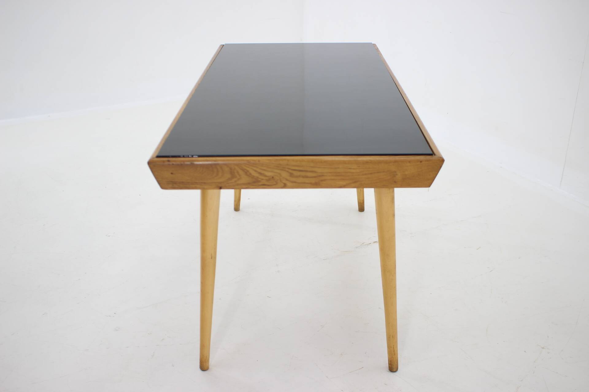 1960s Coffee Table With Opaxit Glass, Czechoslovakia